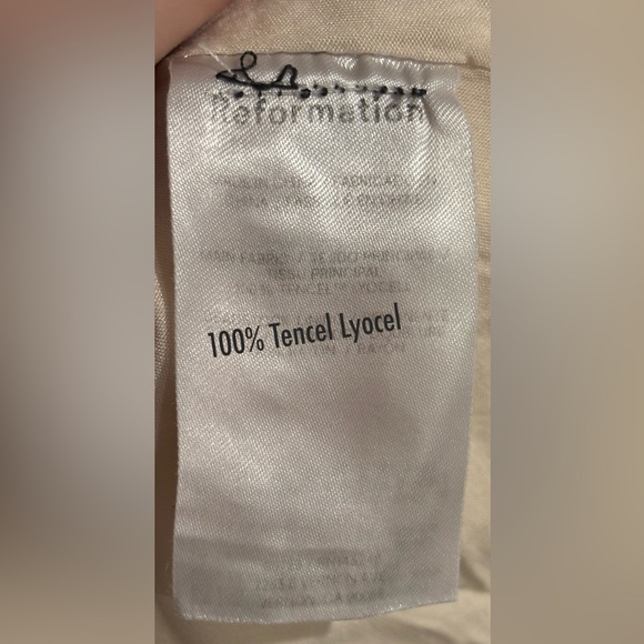 Reformation Cream Rylan Halter Peplum Top - Picture 9 of 10